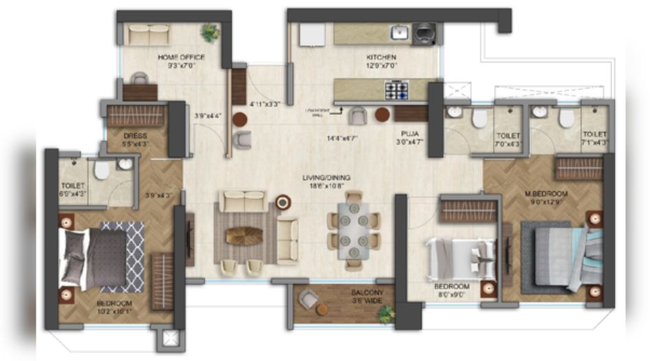 Runwal-Enchanted-Tower-E-Jodi-Plan